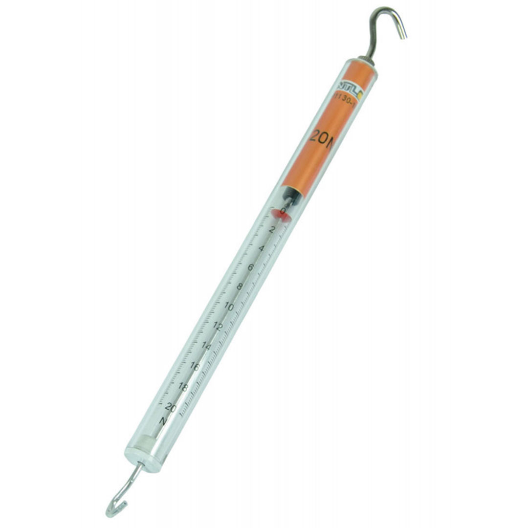 Kraftmesser  20N, transparent, orange, Kraftmesserhülse: L=215 mm