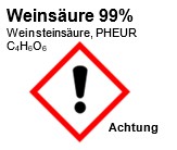 Weinsäure Weinsteinsäure 99%, 200g