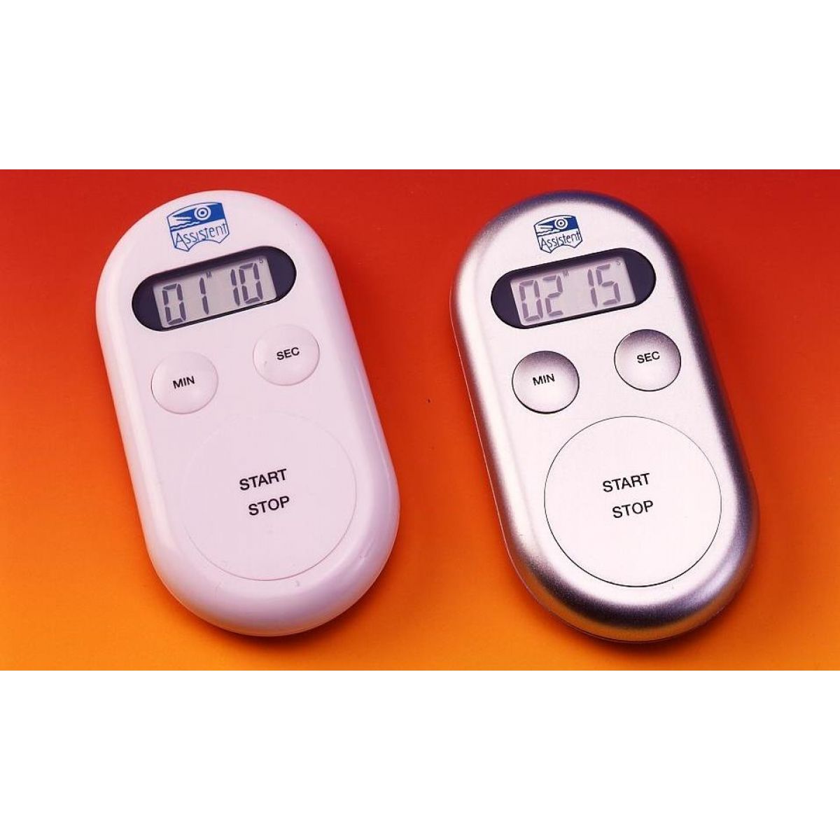 Quartz-Digital-Uhr (mit Stoppuhrfunktion) CE, weiss