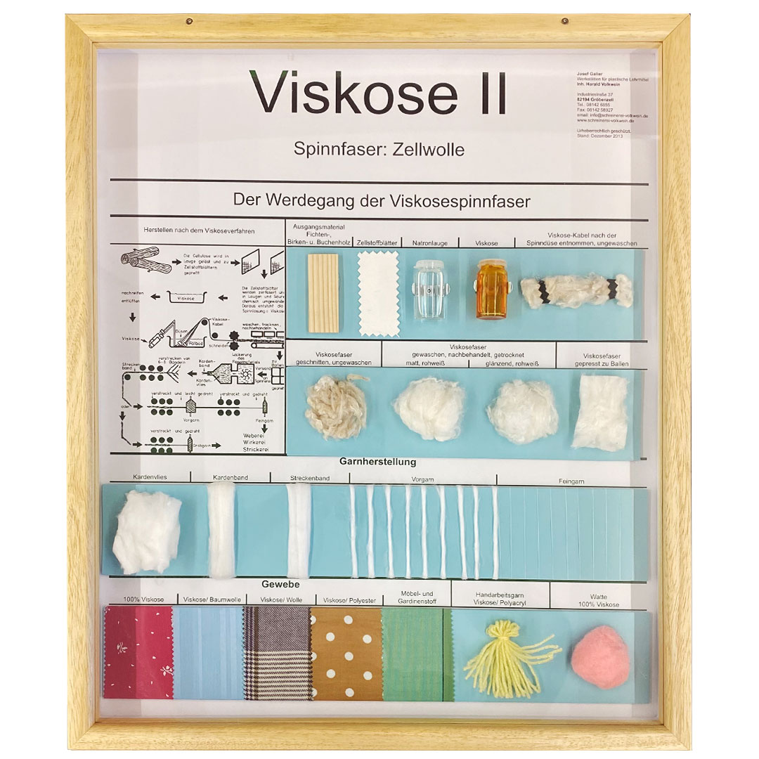 Schaukasten Viskose II, im Holzrahmen 50x60 cm