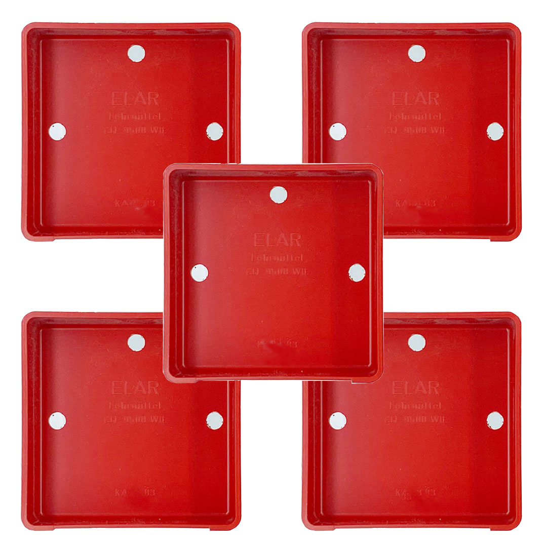 ELAR Behälter rot, 3 Löcher, 5 Stk.