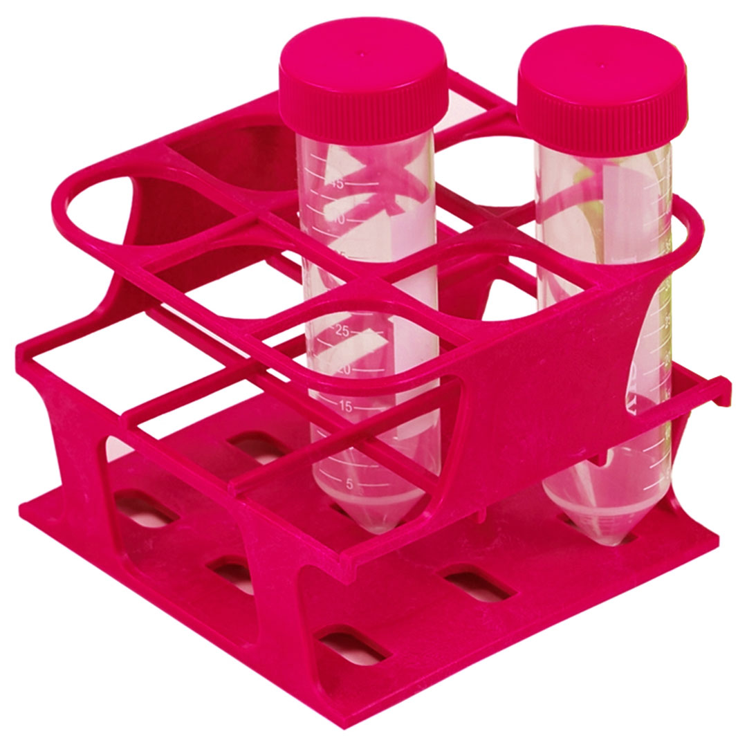 Reagenzglasgestell KS rot für 3x3 Reagenzgläser bis D=30mm
