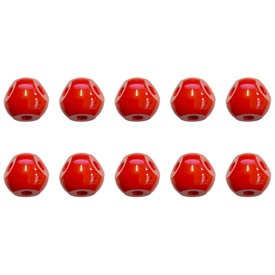 MOLYMOD Molekül Sauerstoff, 4 Loch, 23 mm, 10 Stk. rot