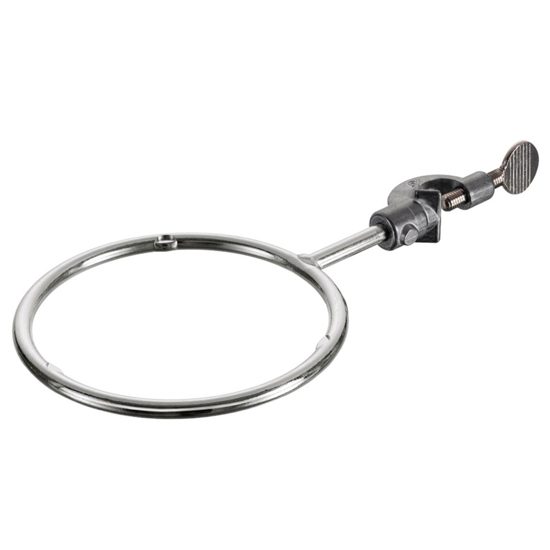 USBECK Stativring, Da=130mm, mit Muffe + Dreipunktauflage