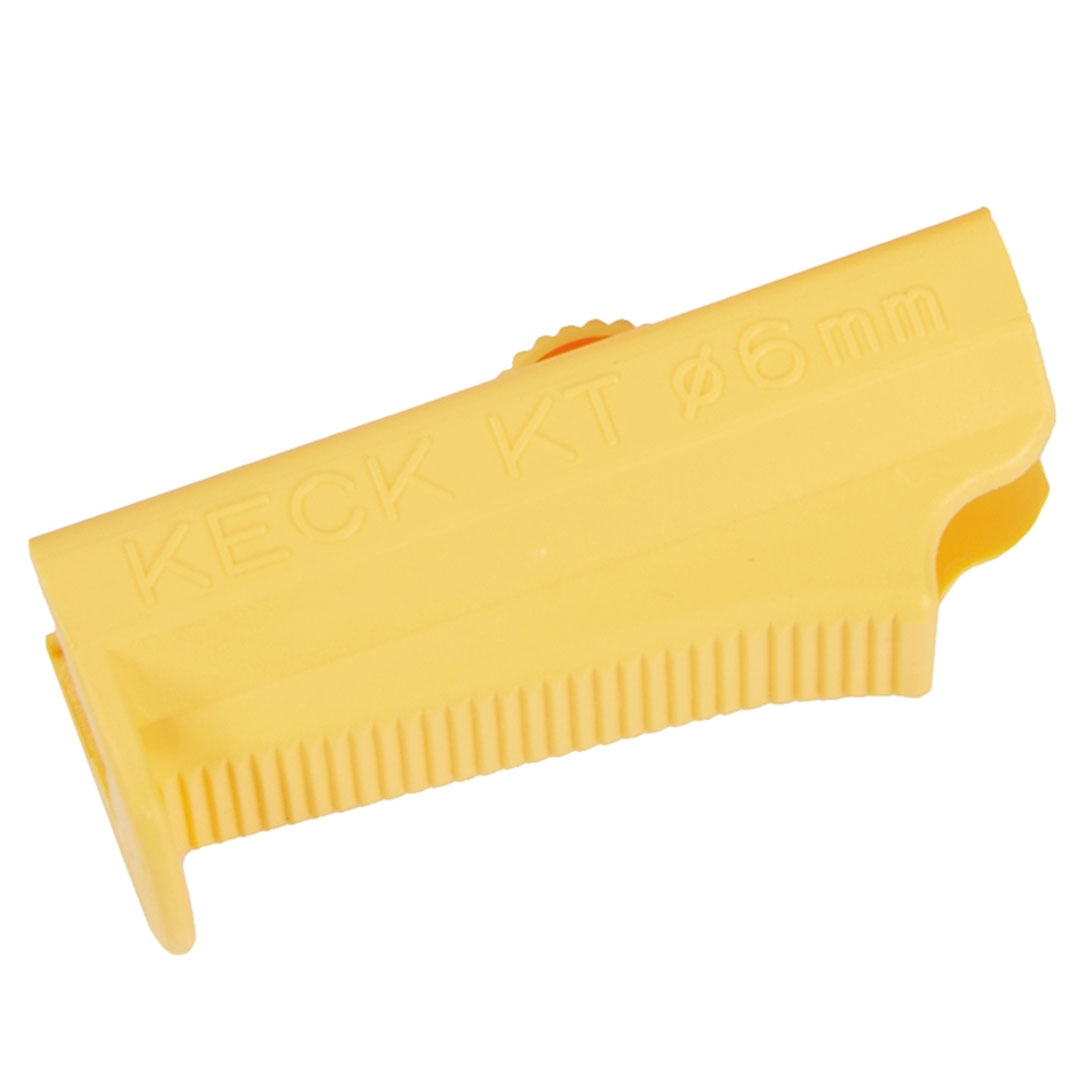 Schlauchklemme / Polyester für Schlauch mit D=6mm, gelb