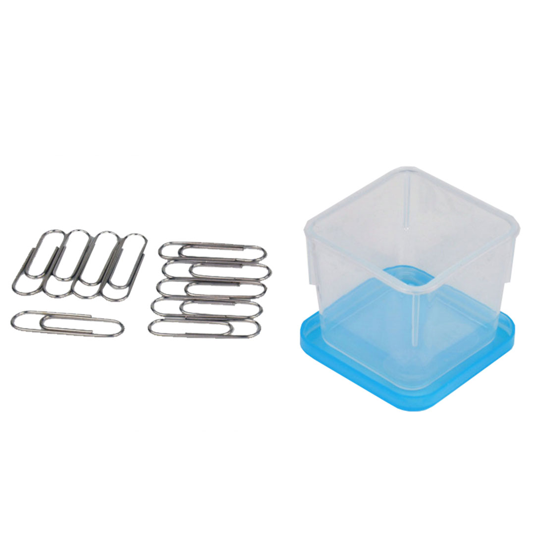 Büroklammern, Satz 10 Stück in Dose