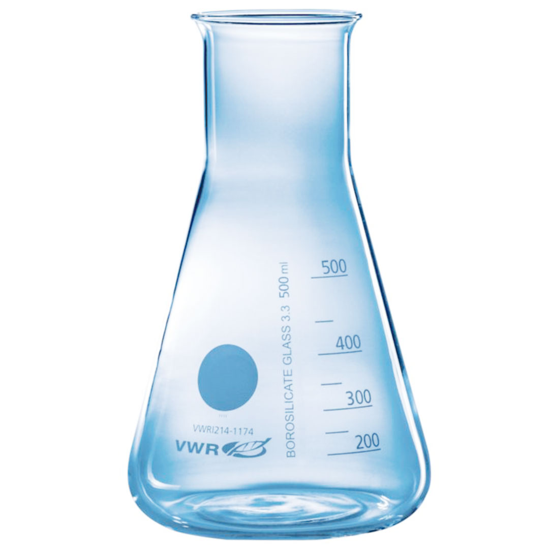 Erlenmeyer Boro 3.3, weithals, graduiert, 100ml