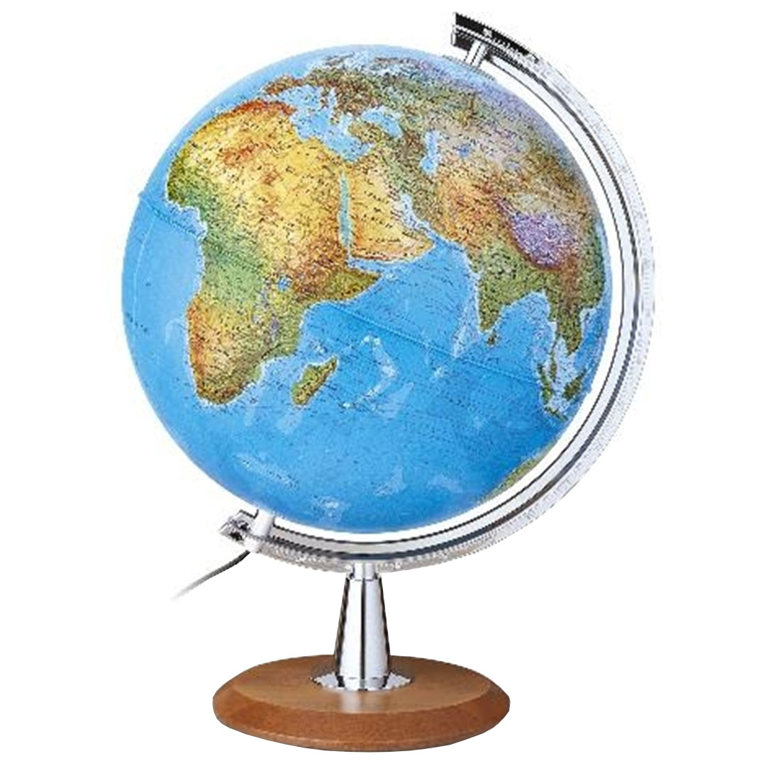 Globus mit Relief, D=40cm, H=55cm beleuchtet