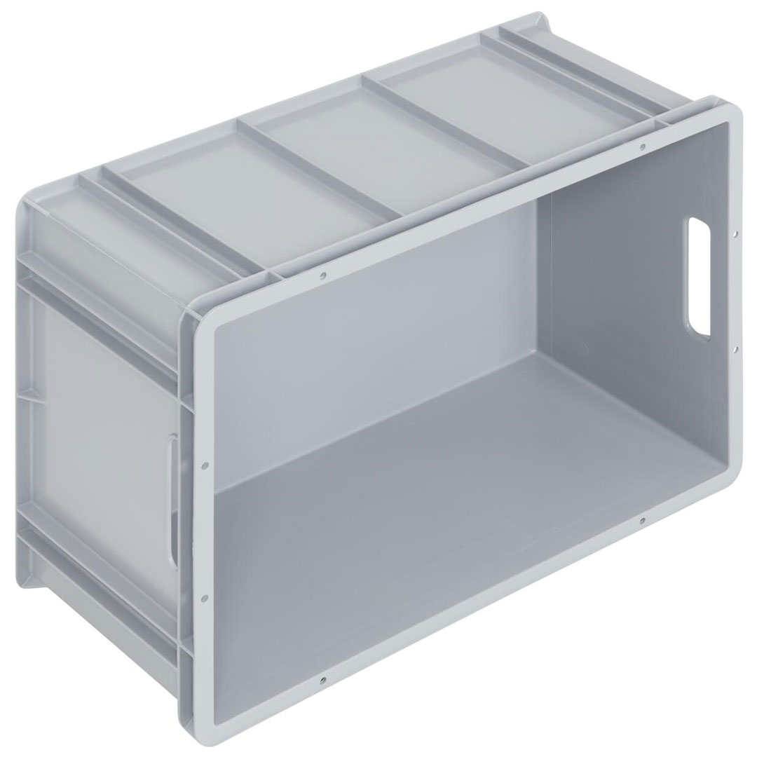 WEZ Stapelbehälter mit Durchfassgriff Logiline LL 60x40x27,8 cm grau