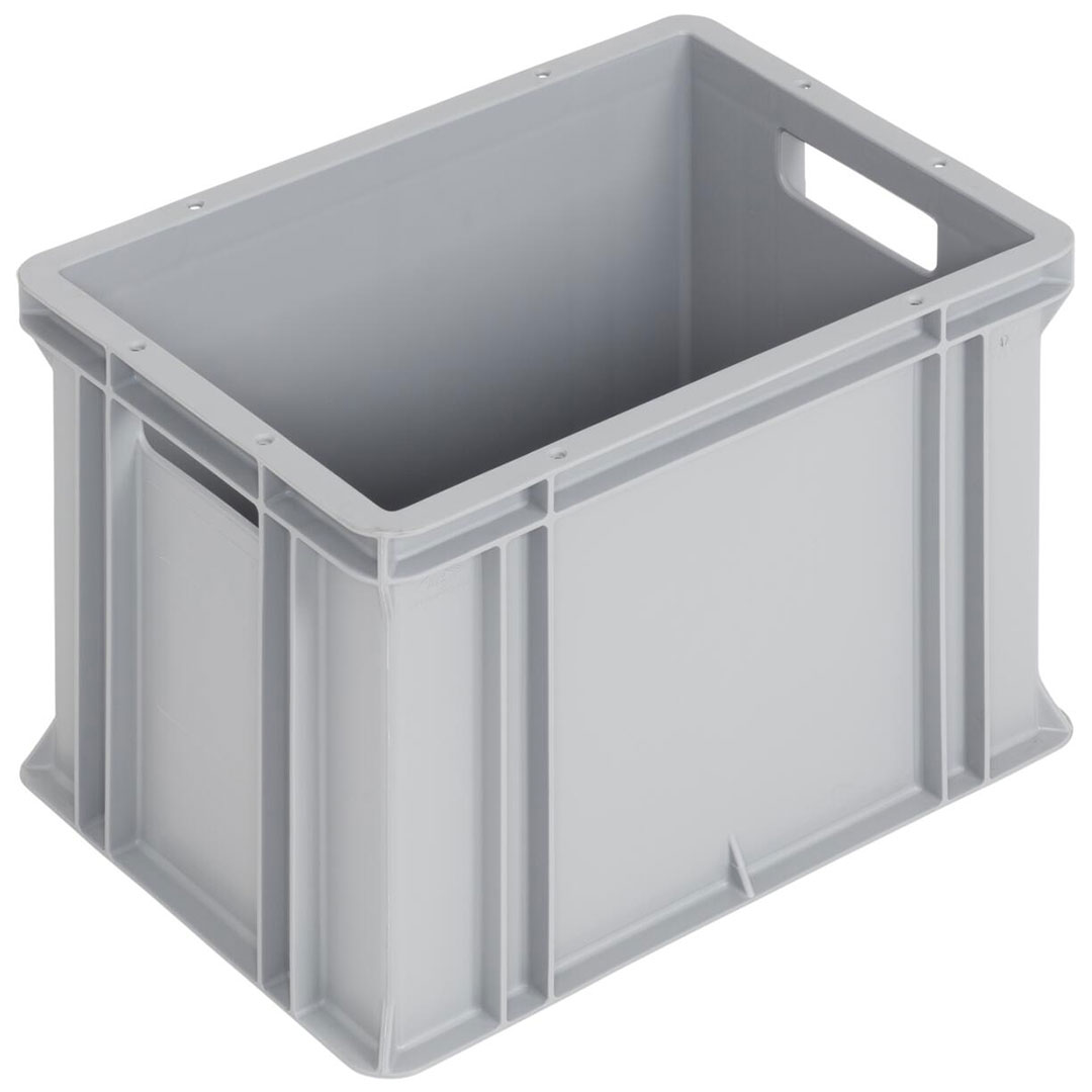 WEZ Stapelbehälter mit Durchfassgriff Logiline LL 40x30x27,8 cm grau