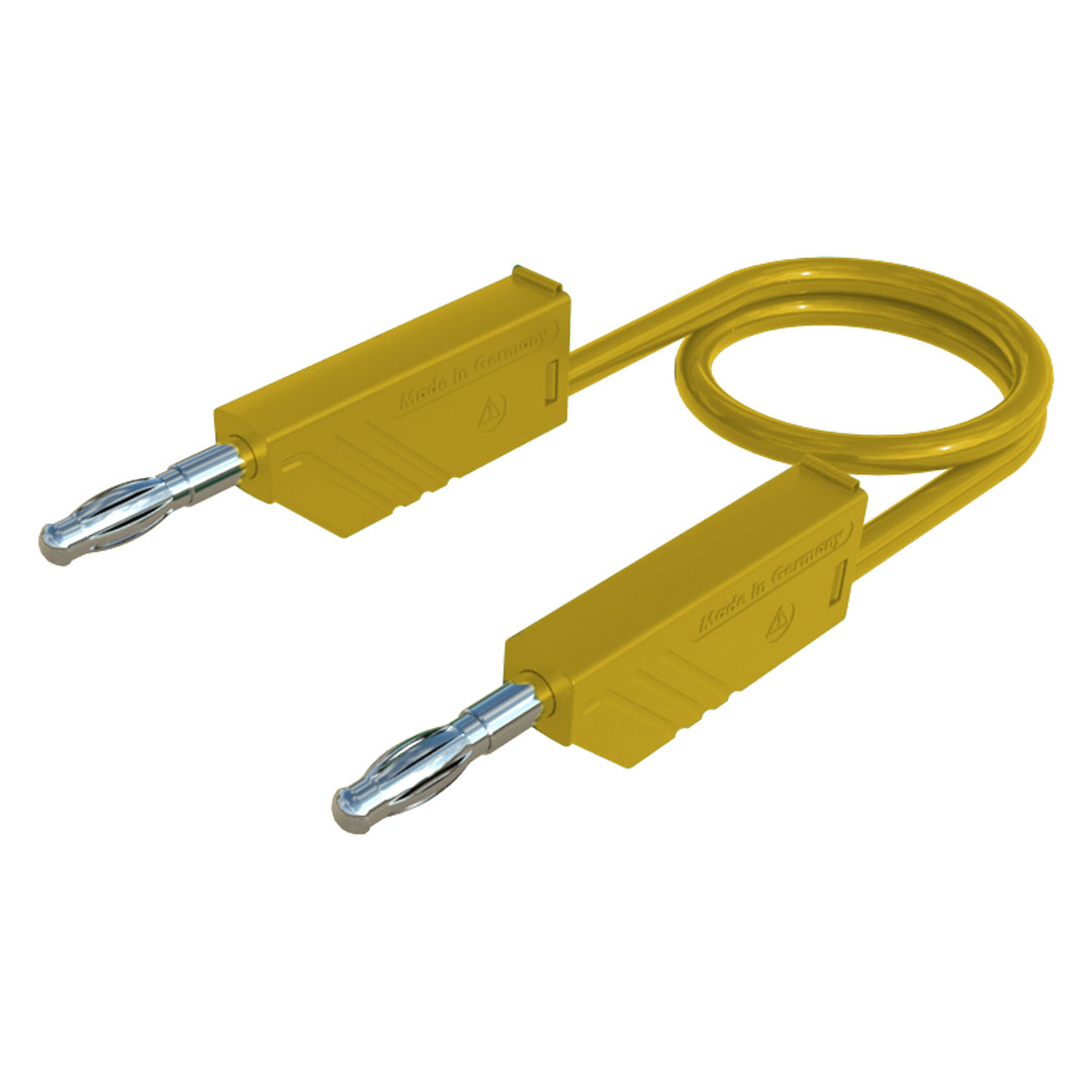 Laborkabel, 25cm, gelb, 2,5mm2, bis 32A