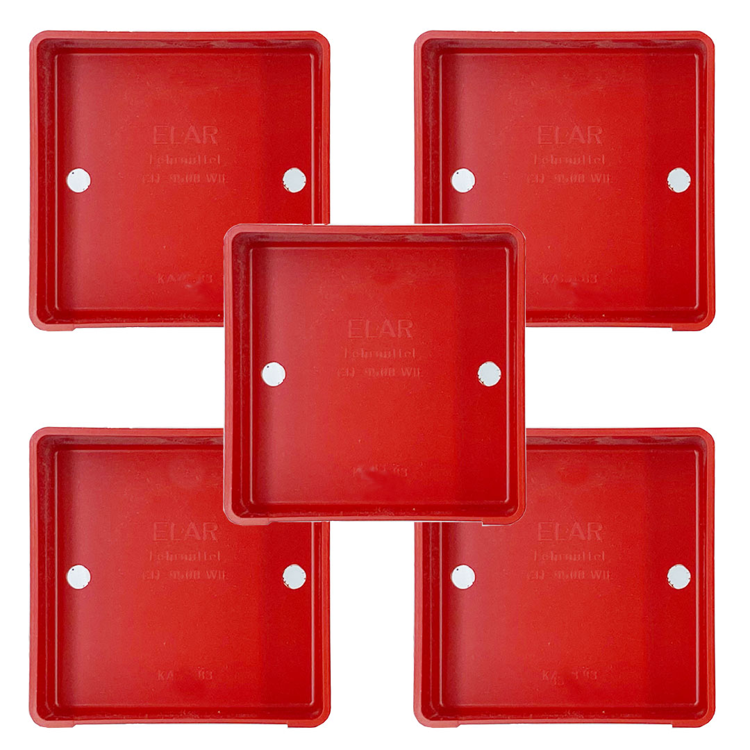 ELAR Behälter rot, 2 Löcher, 5 Stk.