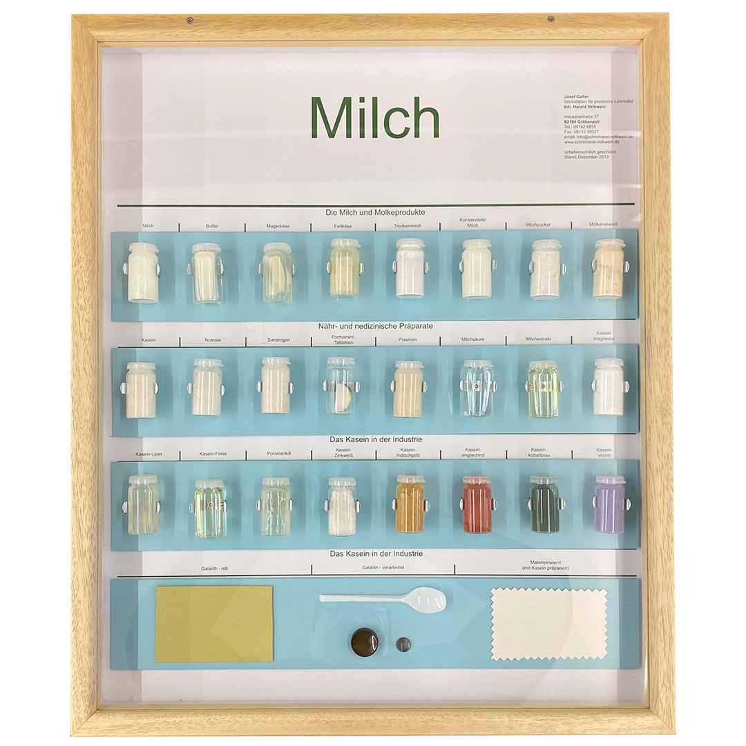 Schaukasten Milch, im Holzrahmen 50x60 cm