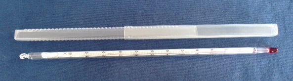 Thermometer, (rot) -10 ... +110:1°C, D=7,0 bis 8,0mm, L=260mm