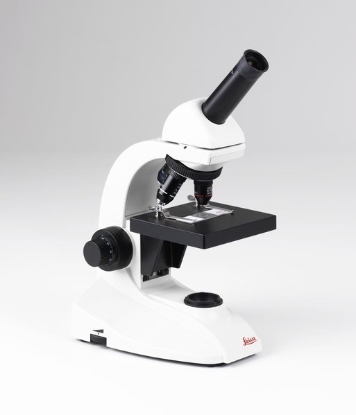 LEICA Mikroskop Monokular DM300, 4x,10x,40x mit Zeigerokular und Augenmuschel