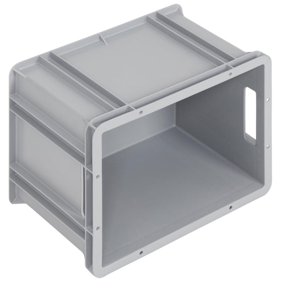 WEZ Stapelbehälter mit Durchfassgriff Logiline LL 40x30x27,8 cm grau