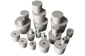 Stopfen Naturkautschuk, D=14/18mm, H=20mm mit 1 Loch D=7,5mm