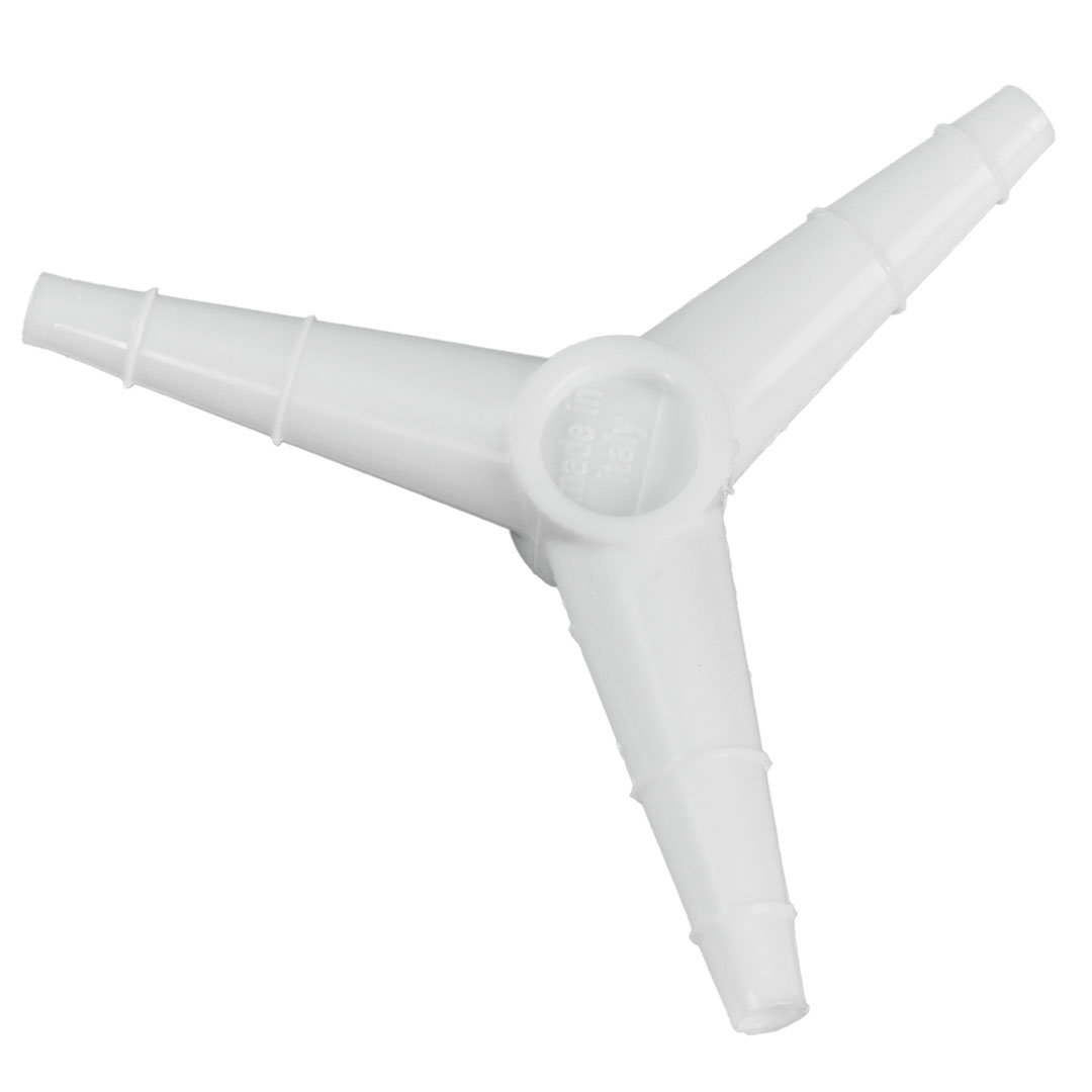 Dreiweg-Schlauchverbindung PP Di=3mm, für Schlauch Di=5-8mm, 3Stk.