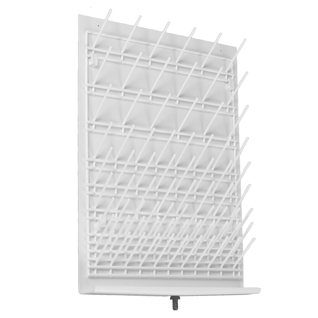 Abtropfgestell für Wandmontage mit 75 Abtropfstäben, 450x600mm