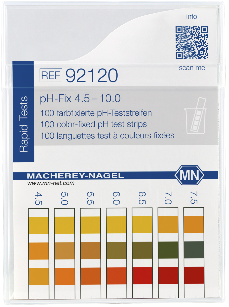 pH-Fix Indikator Stäbchen, pH 4,5-10,0, CE, 100 Stäbchen