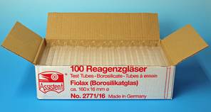 Reagenzglas BORO 5.1 mit Rand, 100x10mm, 100Stk.