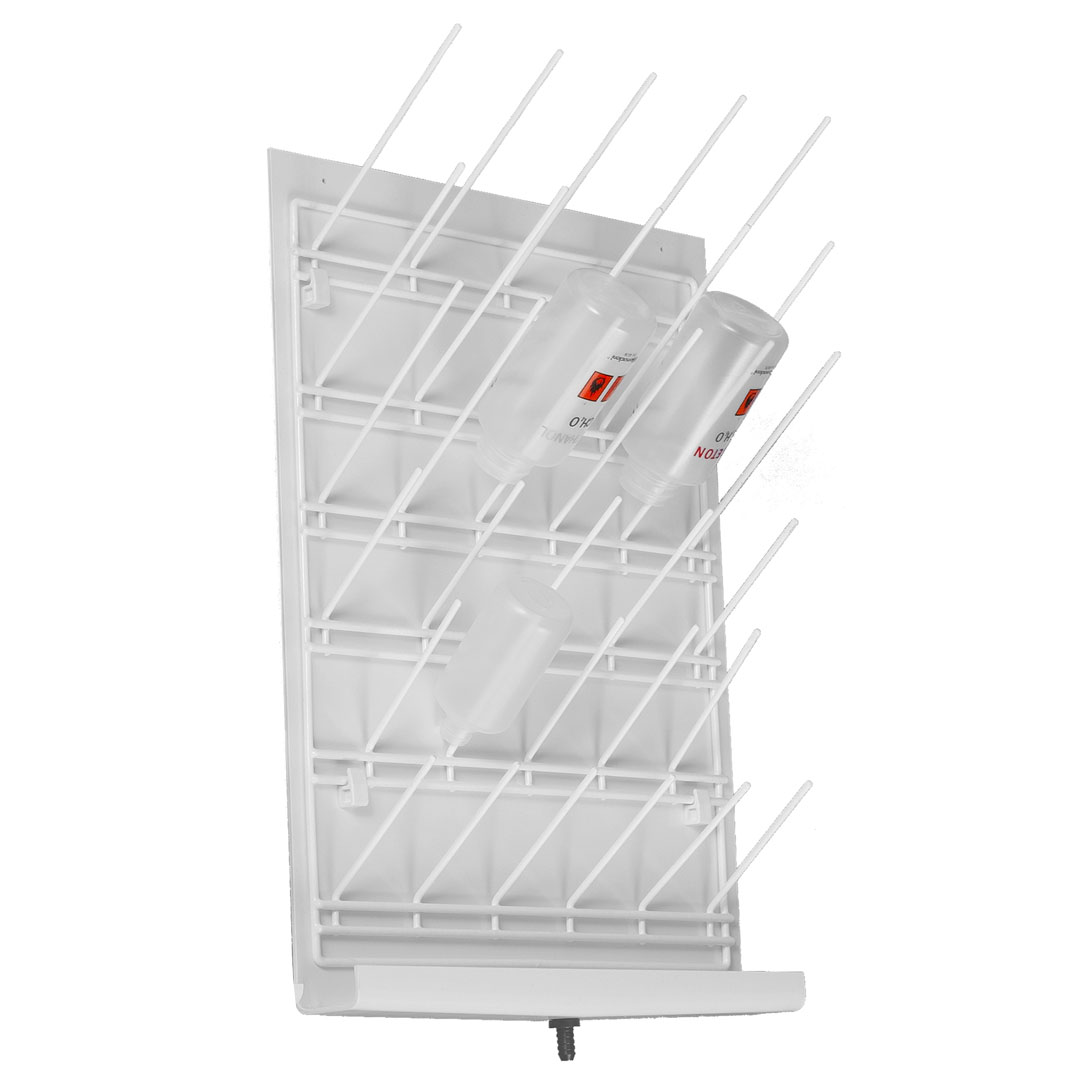 Abtropfgestell für Wandmontage mit 32 Abtropfstäben, 450x600mm