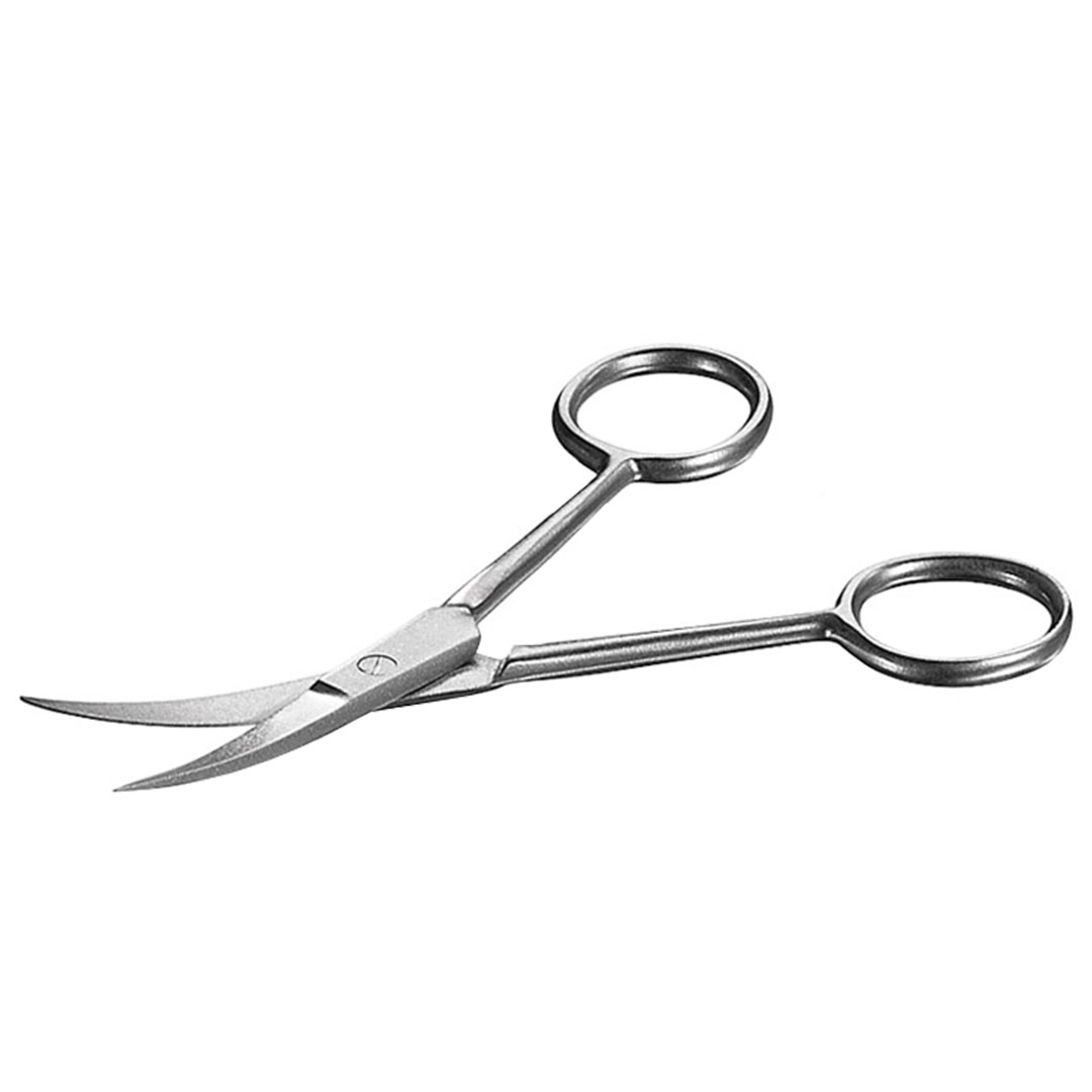 USBECK Mikro-Schere, spitz gebogen, rostfrei, 11.5cm