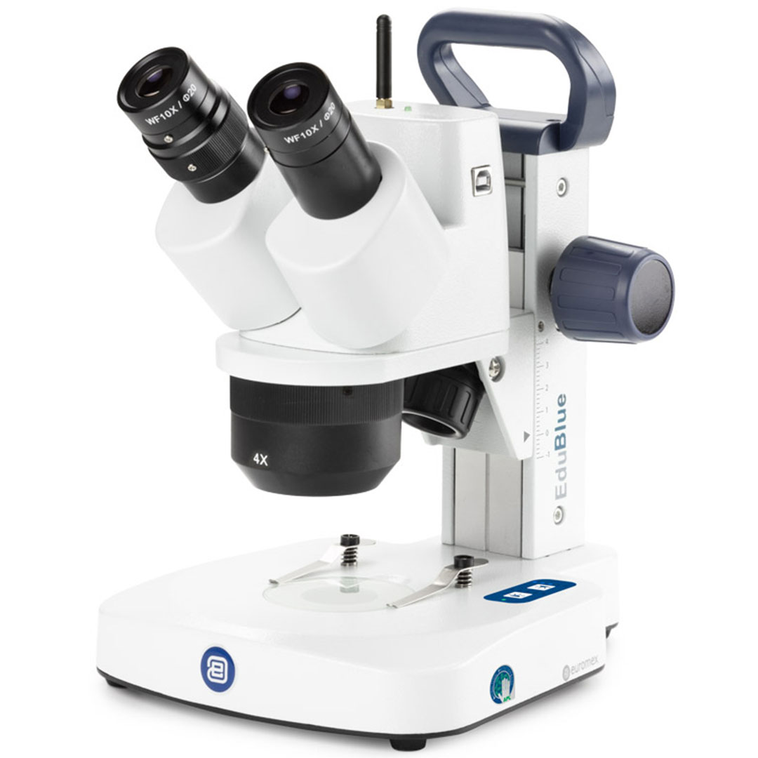 EUROMEX Mikroskop EduBlue ED.1805-S, binokular, 1x, 2x, 4x mit 4MP WiFi-Kamera