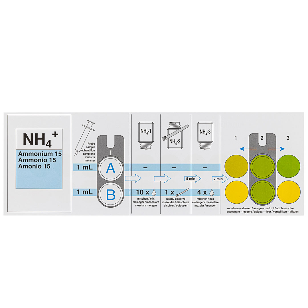 MACHEREY-NAGEL Ammonium 15, 0,5-8,0 mg/l, Visocolor ECO, 50B.