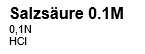 Salzsäure 0.1N (0.1M), Gehalt ca. 0,4% HCl, 1000ml