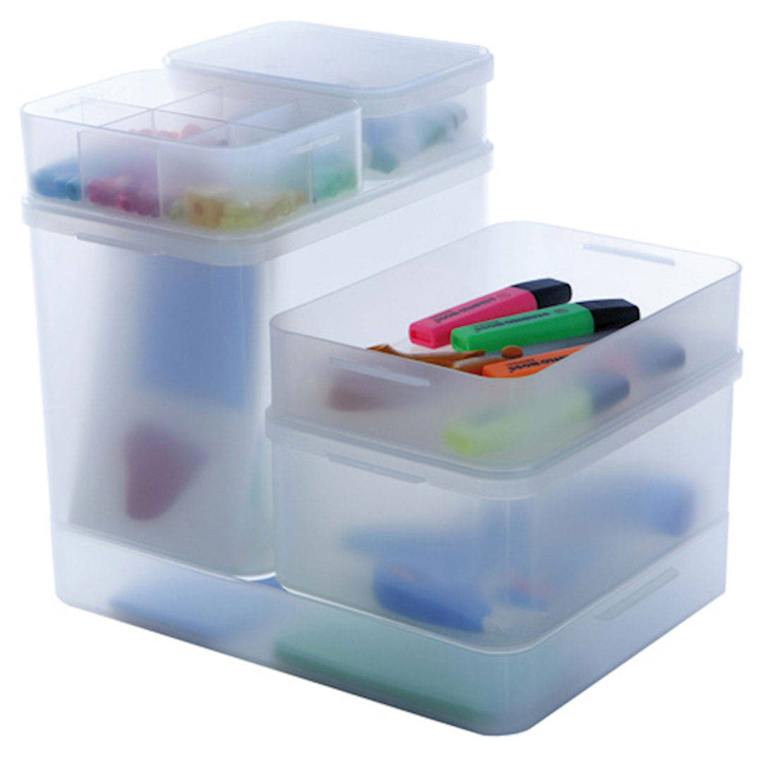 Aufbewahrungsbox PURE 0,6lt  (PP), 115x167x47mm aussen, A6