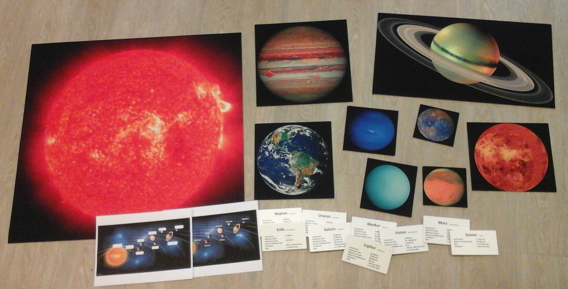 Lern- und Arbeitsteppich Planeten, 9-teilig
