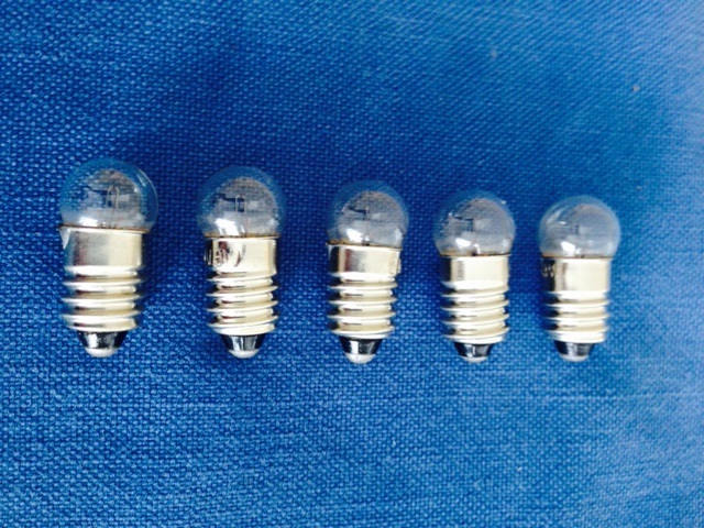 Glühlampe E10, 2,4V/1.25A, 5 Stk.