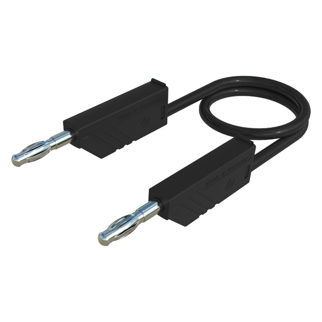 Laborkabel, 25cm, schwarz, 2,5mm2, bis 32A