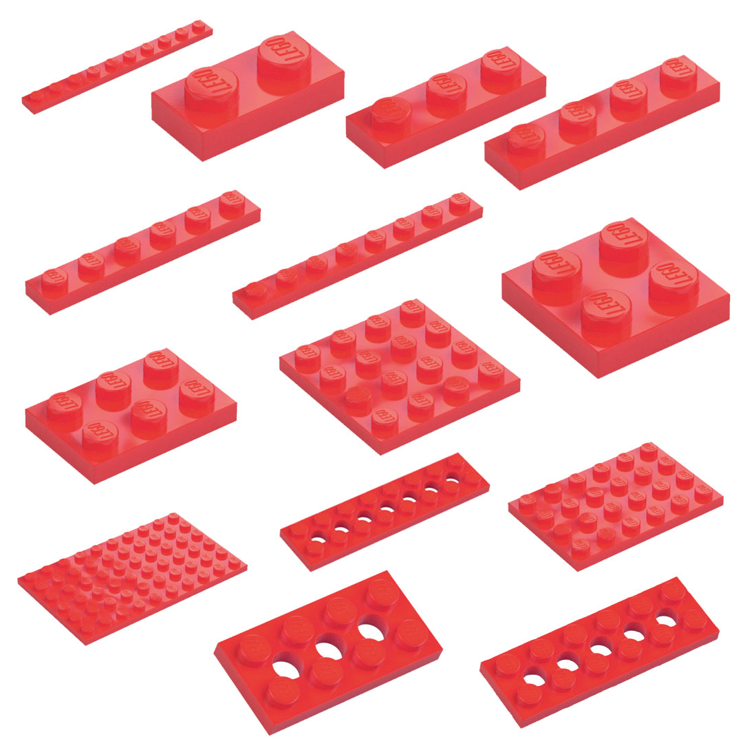 LEGO® Education Platten, rot