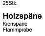 Holzspäne Kienspan f. Flammprobe, vierkant, L= ca. 200mm, 25Stk.