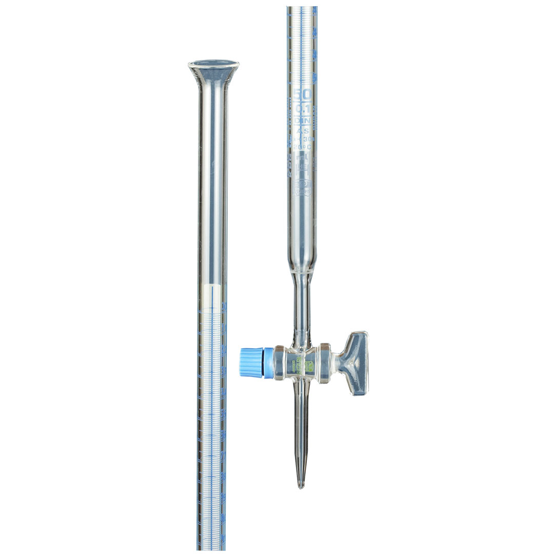 Büretten BORO 3.3, mit Schellbachstreifen und Glas-Küken, 50ml