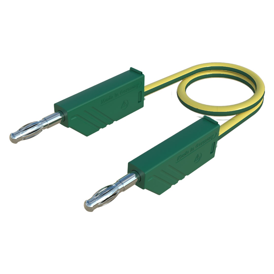 Laborkabel, 75cm, gelb/grün, 2,5mm2, bis 32A