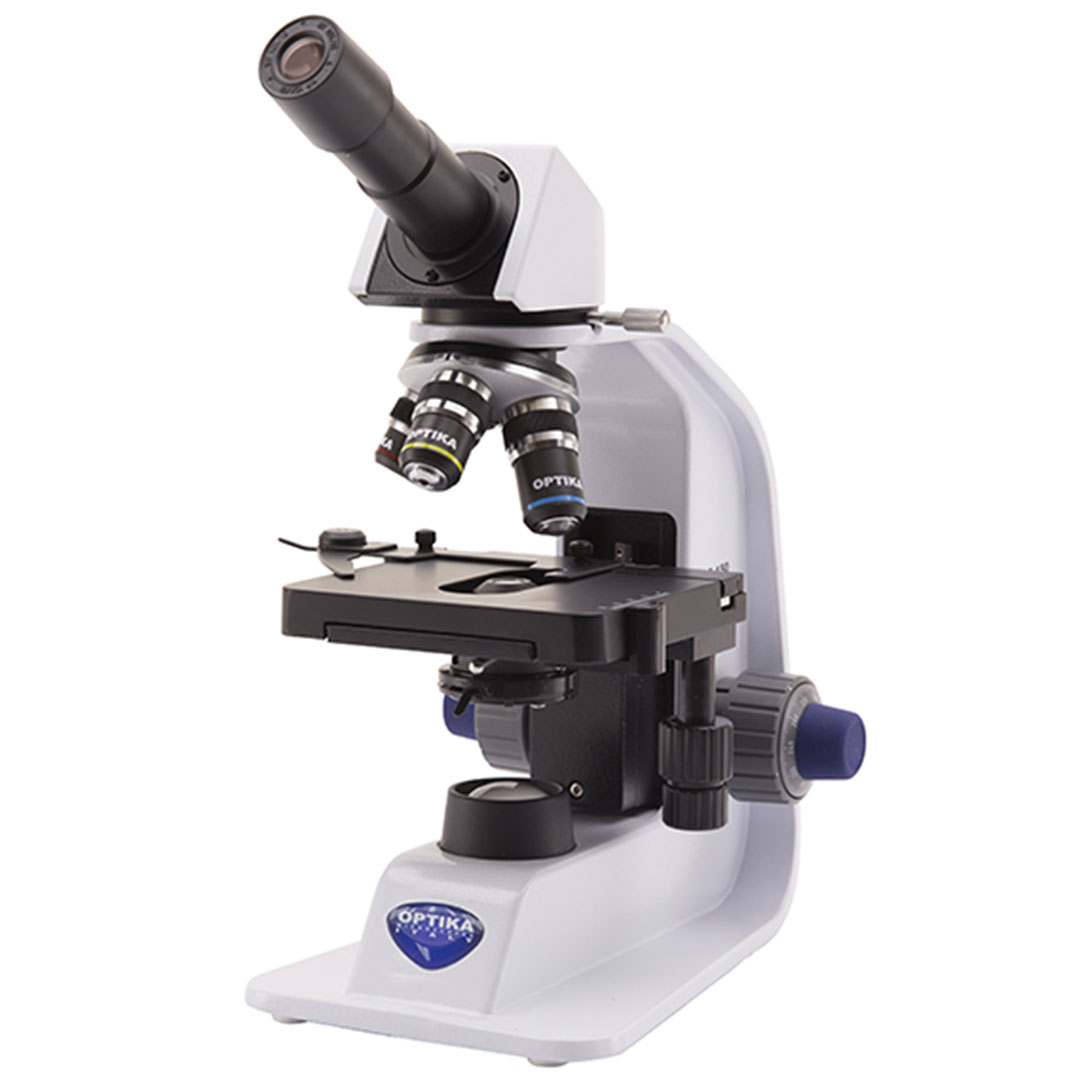 OPTIKA Mikroskop für Schüler monokular, 4x, 10x, 40x, achromat